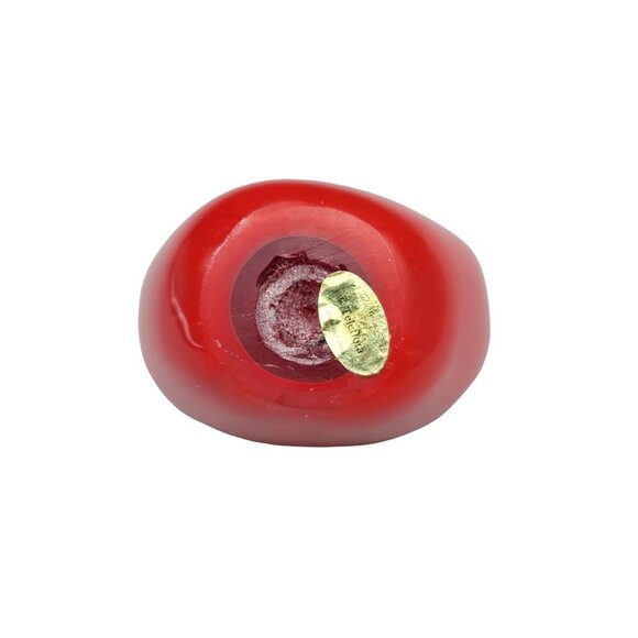 Teleflora Gift Votive Candle Holder Heart Shaped Red Cased Glass - Picture 6 of 7